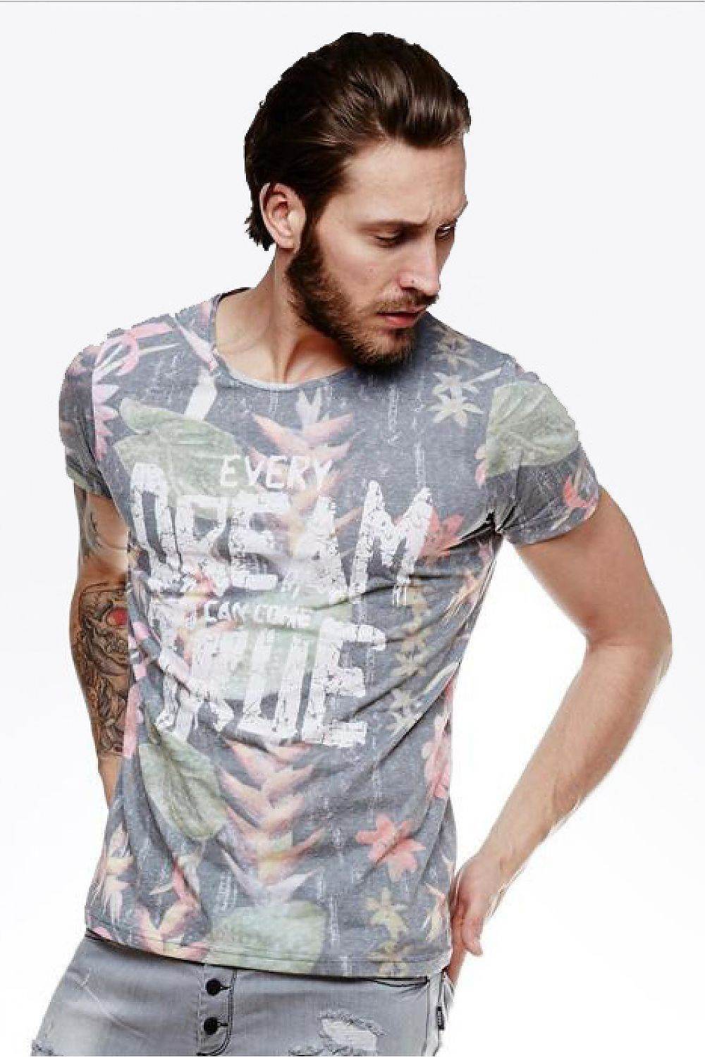 Herren T-Shirt aus buntem Stretch-Stoff - Stay Covered