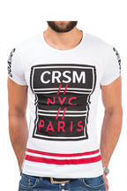 Herren T-Shirt mit Print & weißer Rückseite - Stay Covered