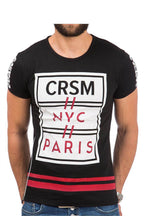 Herren T-Shirt mit Print & schwarzer Rückseite - Stay Covered