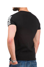 Herren T-Shirt mit Print & schwarzer Rückseite - Stay Covered