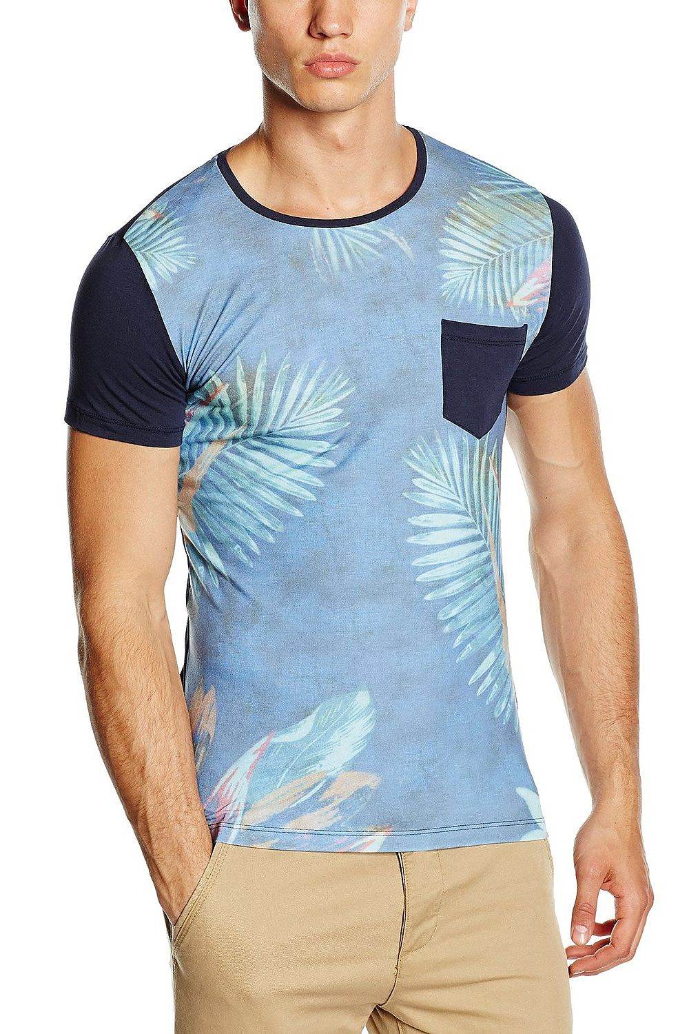 Herren-T-Shirt mit Muster & Brusttasche - Stay Covered