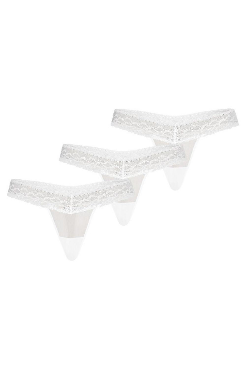 LustLine – Sexy Mesh-Tangas im Multipack mit Spitze - Stay Covered