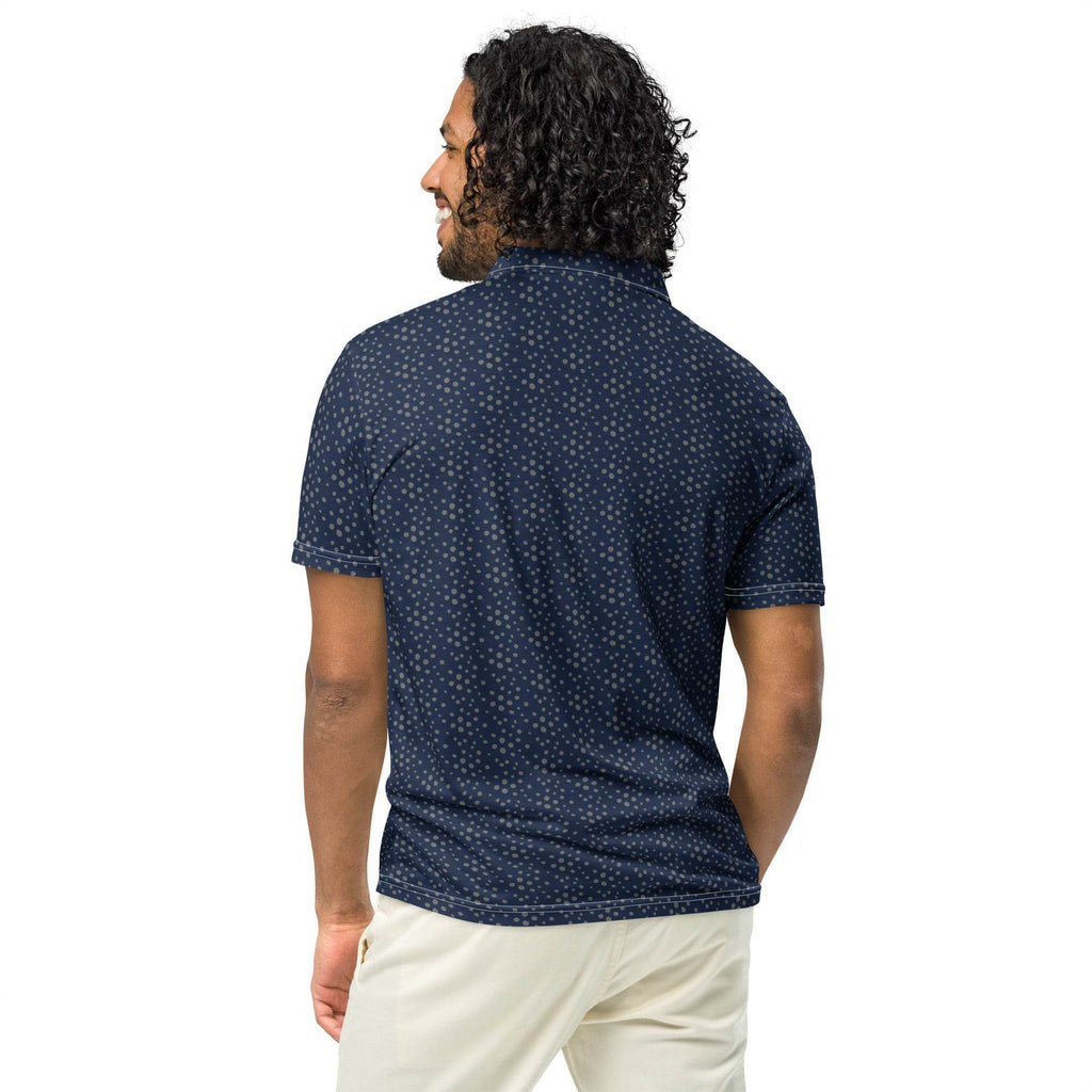 Slim Fit Poloshirt - Blau/Gemustert