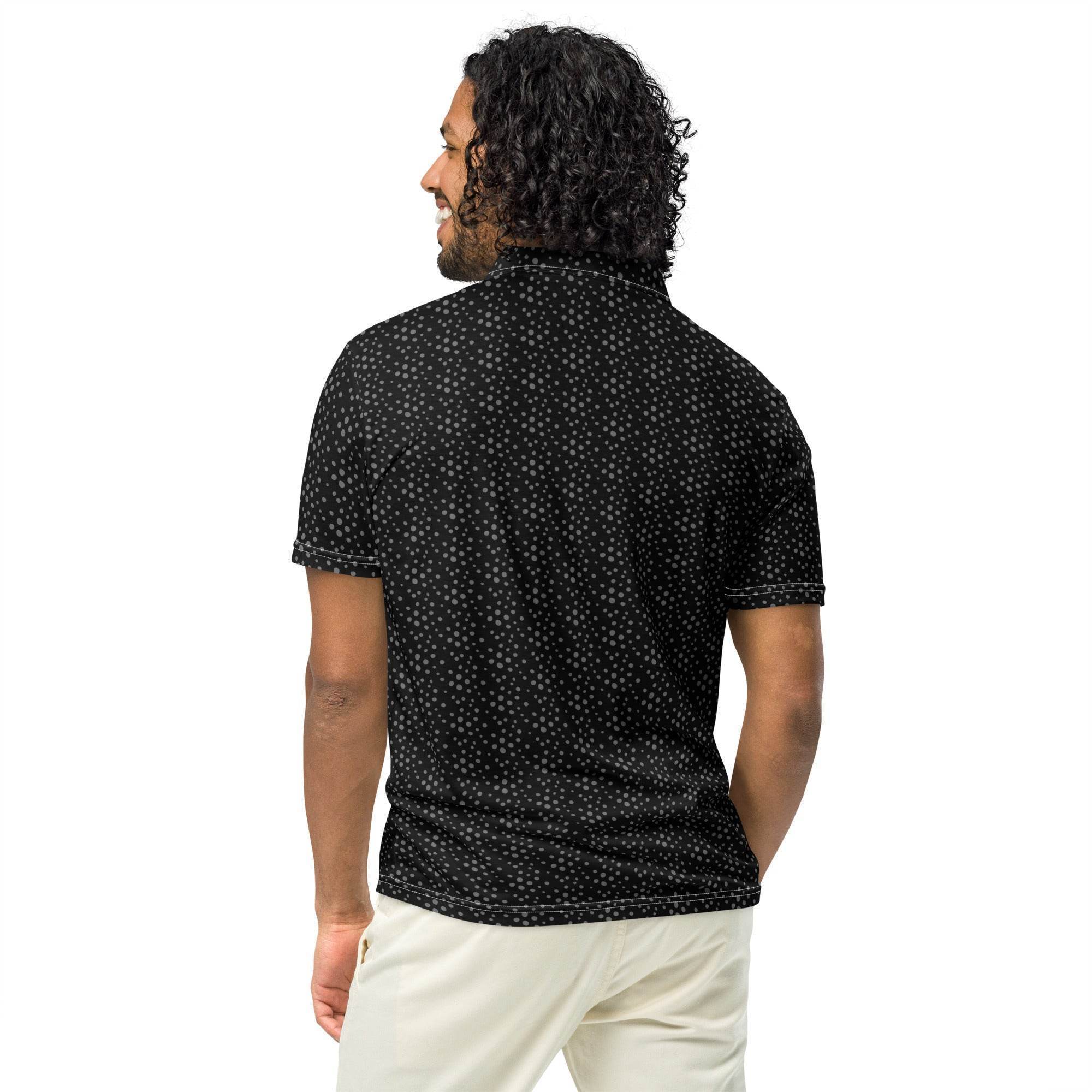 Slim Fit Poloshirt - Schwarz/Gemustert - Stay Covered