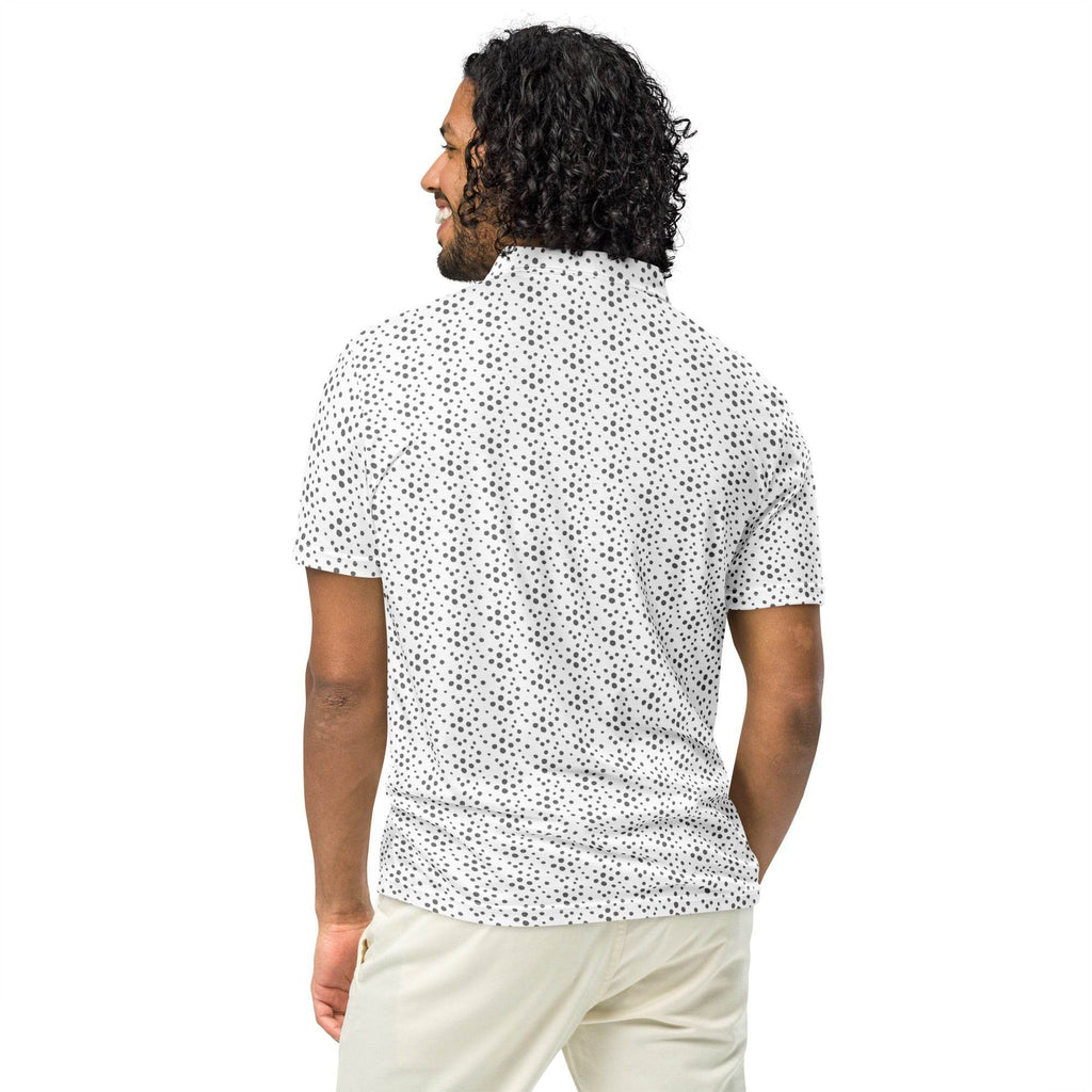 Slim Fit Poloshirt - Weiß/Gemustert - Stay Covered
