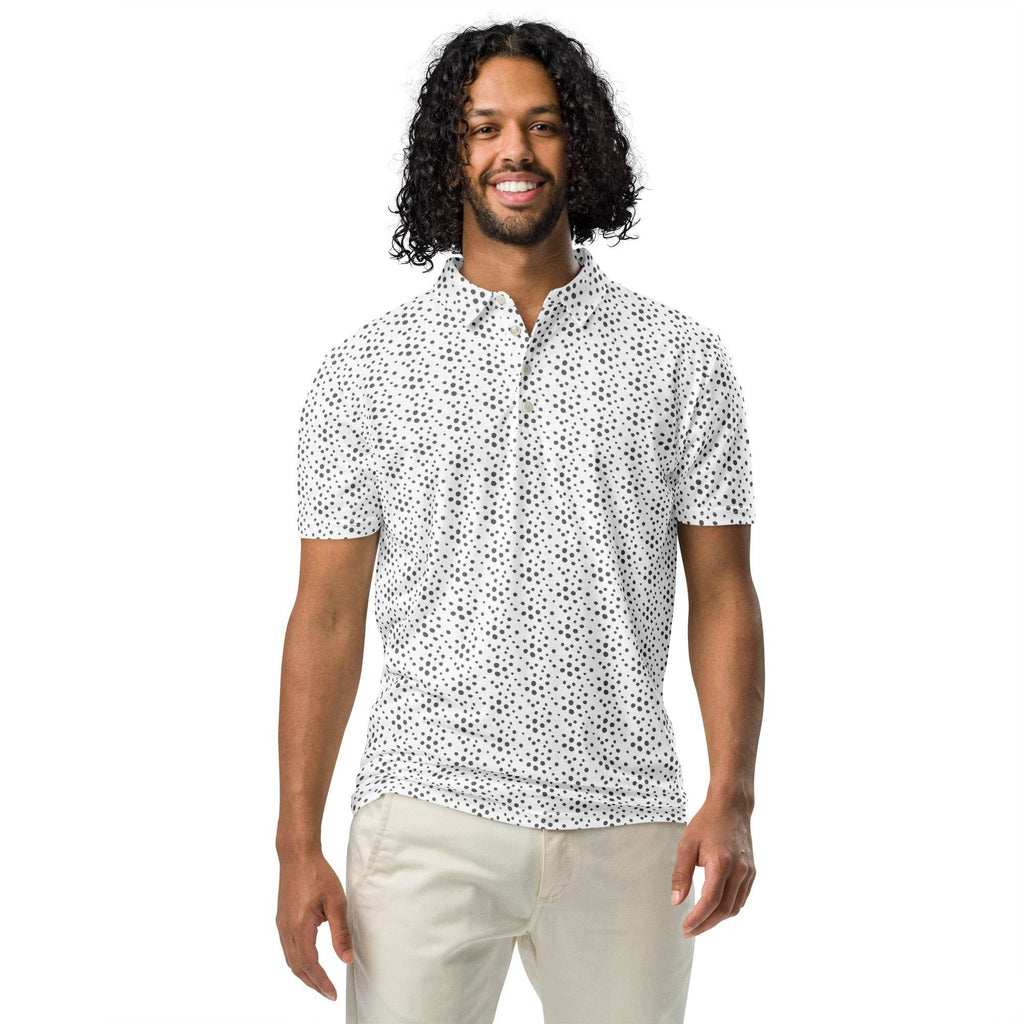 Slim Fit Poloshirt - Weiß/Gemustert - Stay Covered