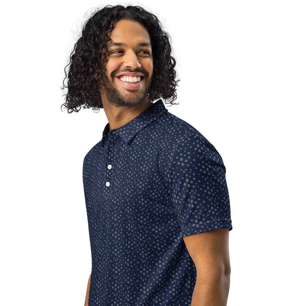 Slim Fit Poloshirt - Blau/Gemustert