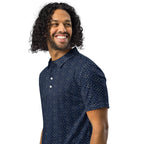 Slim Fit Poloshirt - Blau/Gemustert - Stay Covered