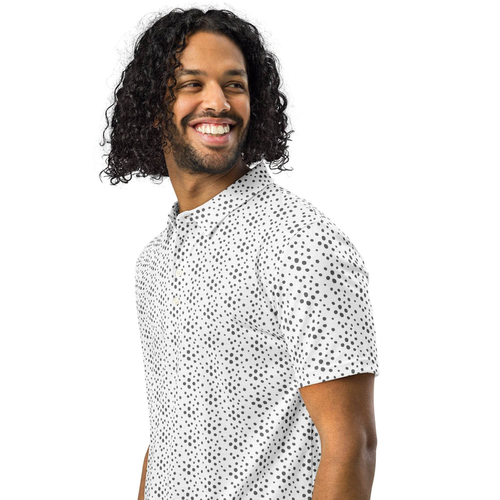 Slim Fit Poloshirt - Weiß/Gemustert - Stay Covered