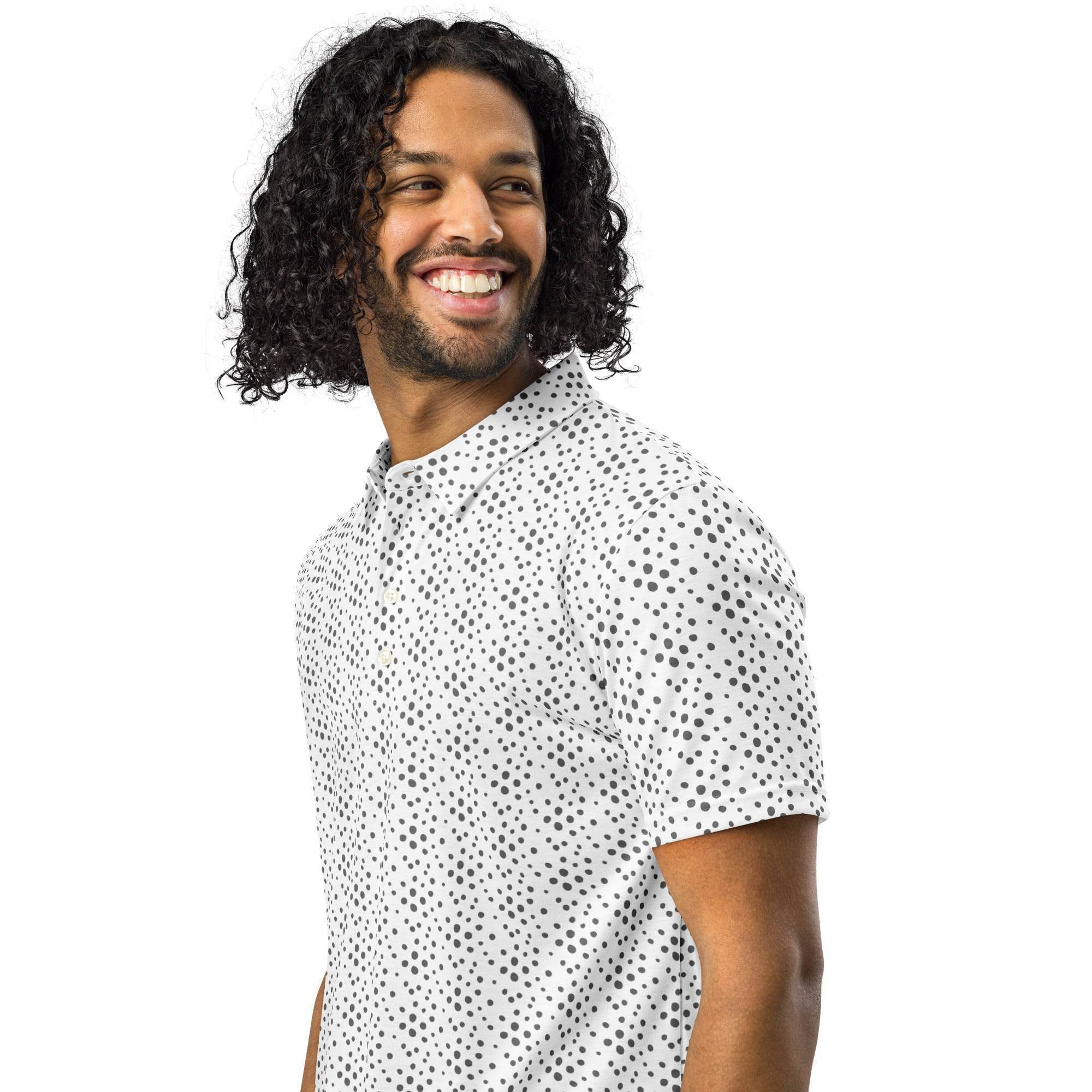 Slim Fit Poloshirt - Weiß/Gemustert - Stay Covered