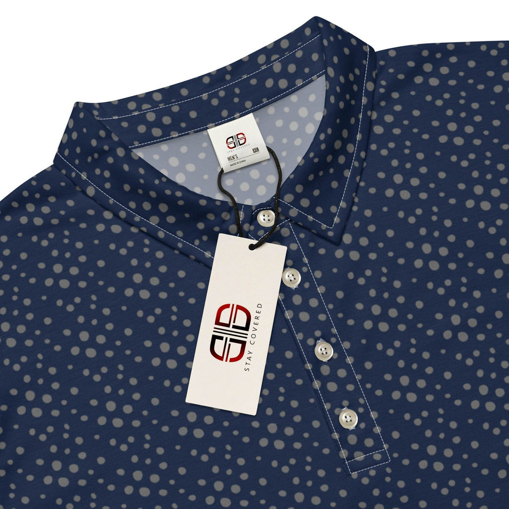 Slim Fit Poloshirt - Blau/Gemustert