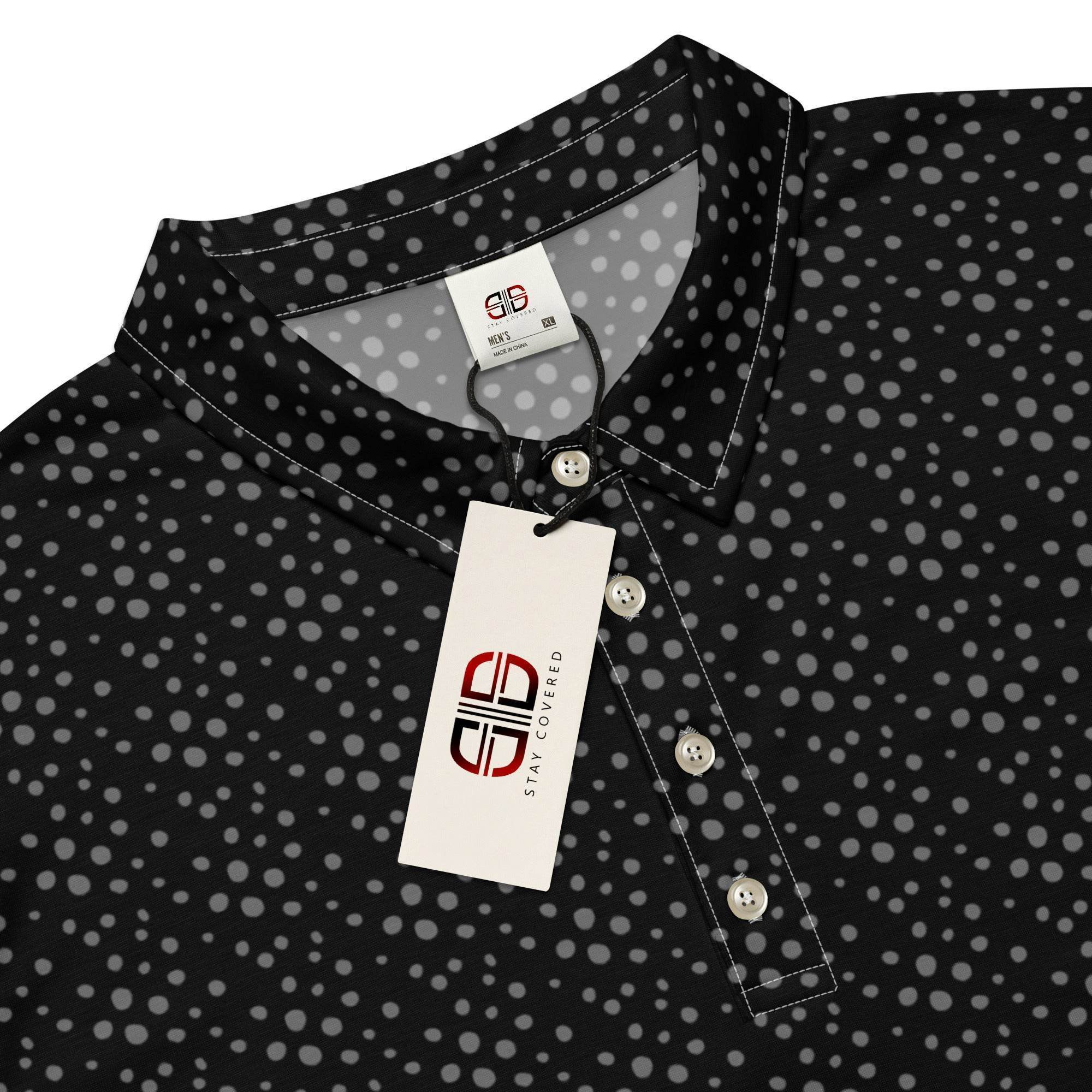 Slim Fit Poloshirt - Schwarz/Gemustert - Stay Covered