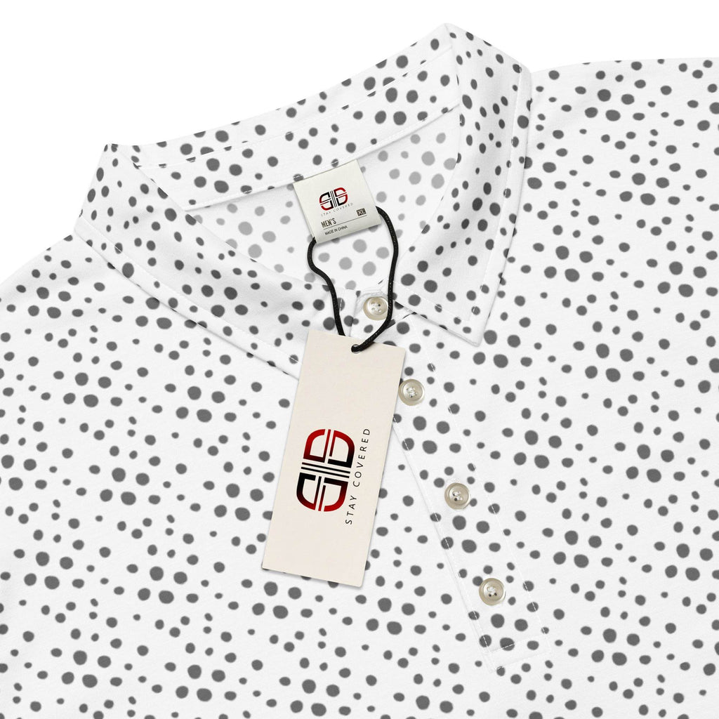 Slim Fit Poloshirt - Weiß/Gemustert - Stay Covered