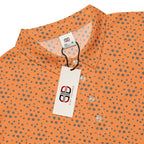 Slim Fit Poloshirt - Orange/Gemustert - Stay Covered