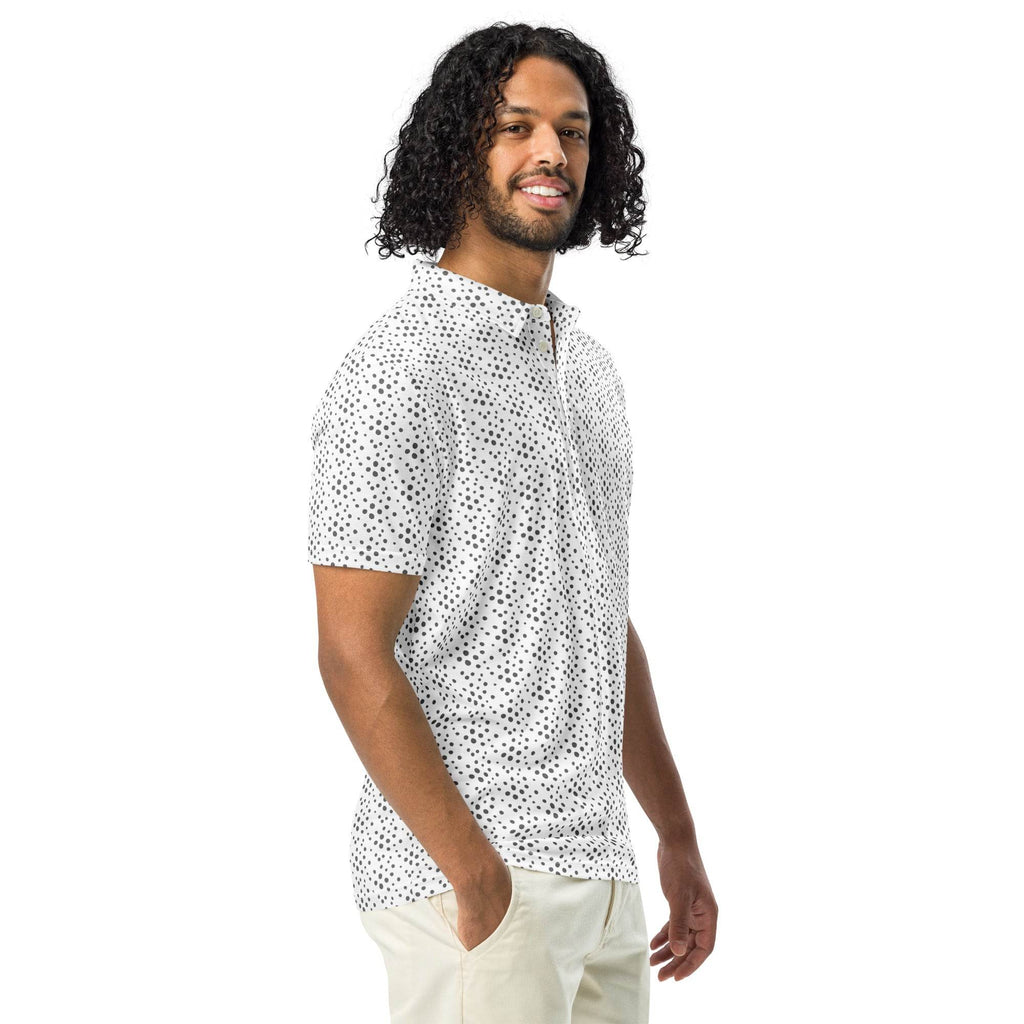 Slim Fit Poloshirt - Weiß/Gemustert - Stay Covered