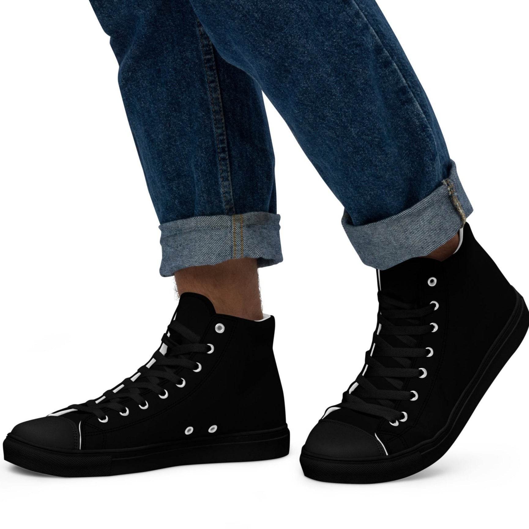 Herrenschuhe high top Classic - Schwarz - Stay Covered