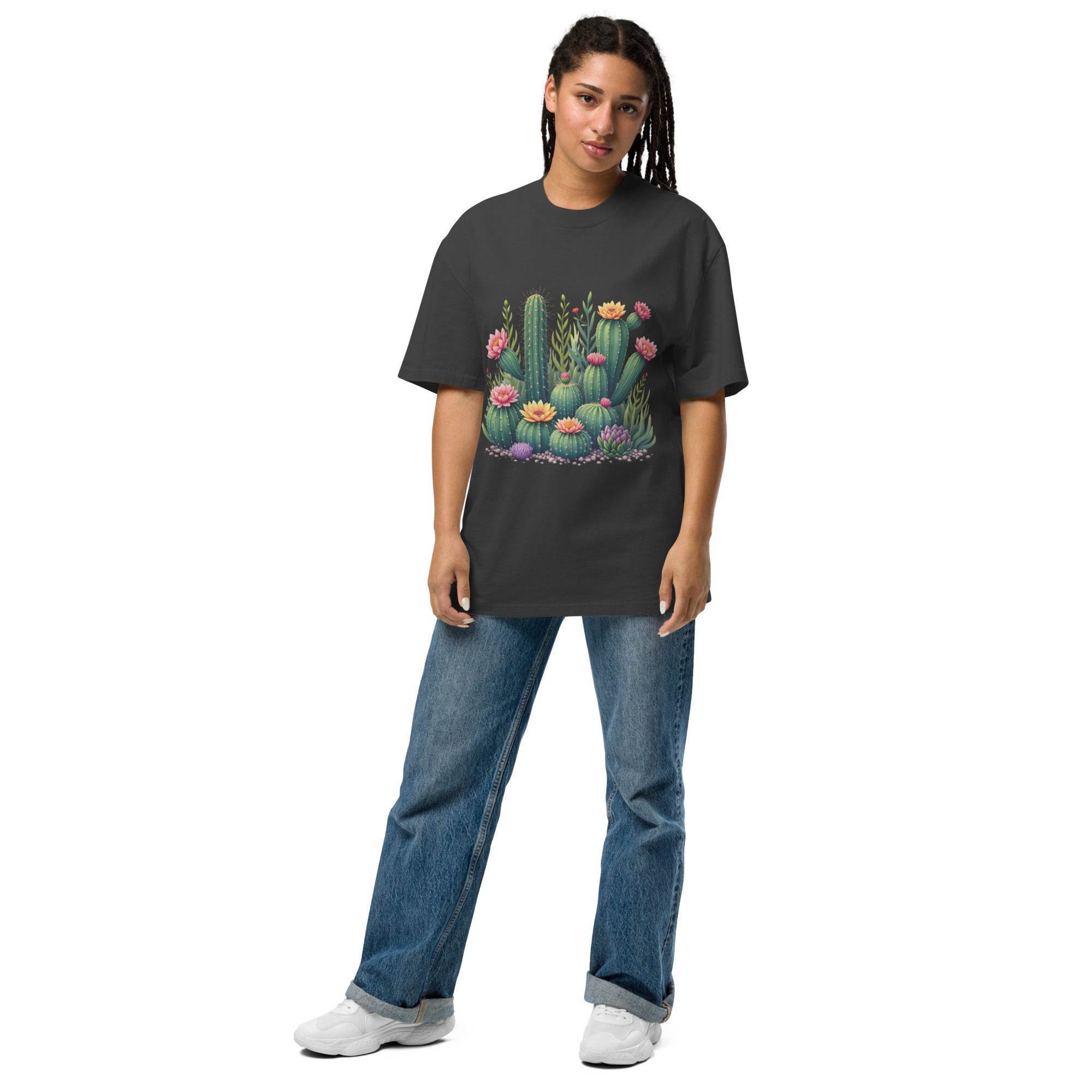 Oversized t-shirt - Cactus Paradise - Stay Covered