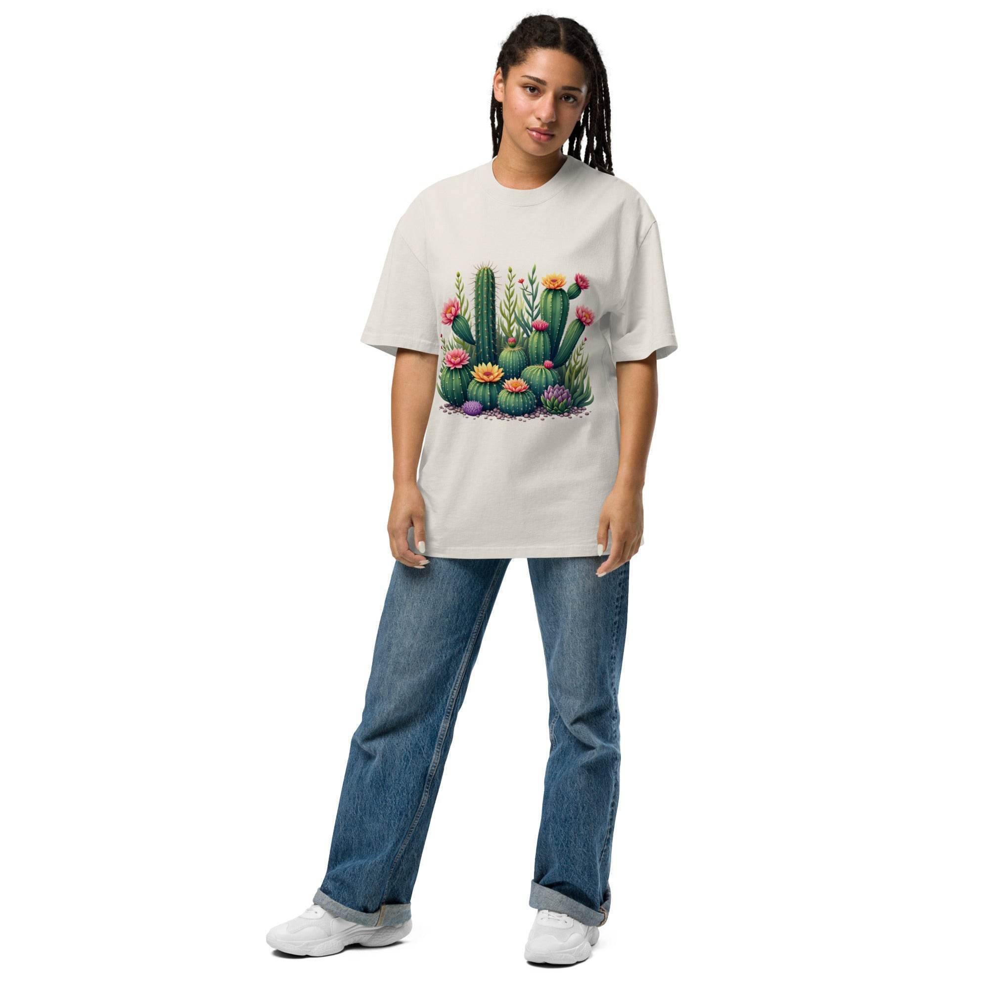 Oversized t-shirt - Cactus Paradise - Stay Covered