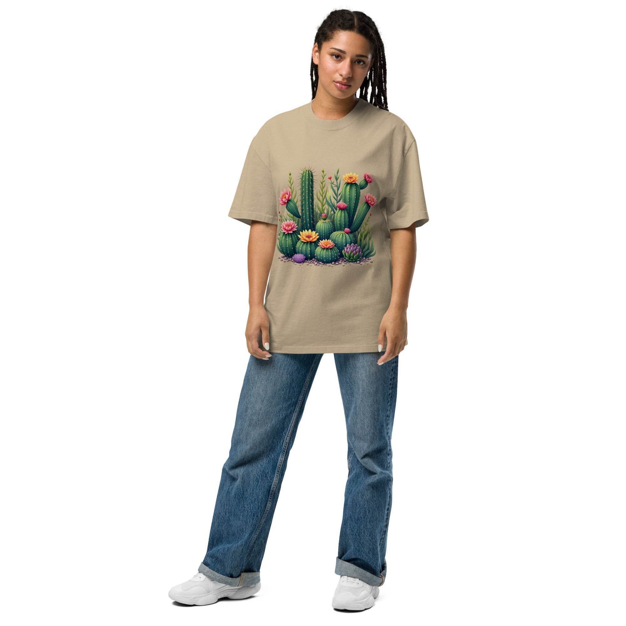 Oversized t-shirt - Cactus Paradise - Stay Covered