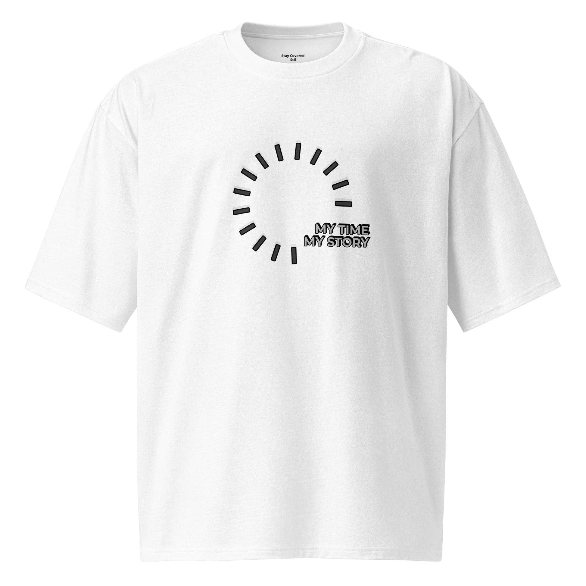 Oversized-T-Shirt - My Time my Story - Stay Covered