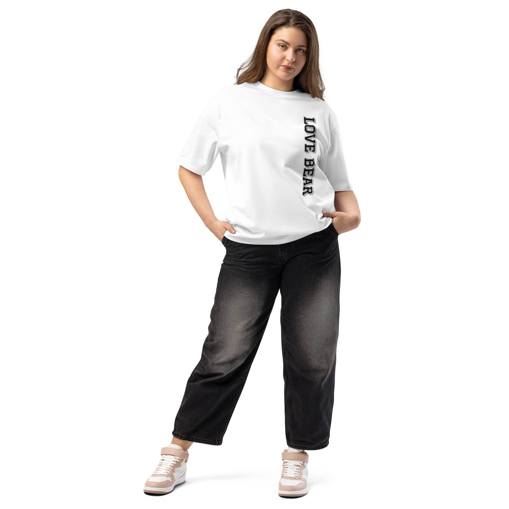 Oversized-T-Shirt - Love Bear - Stay Covered