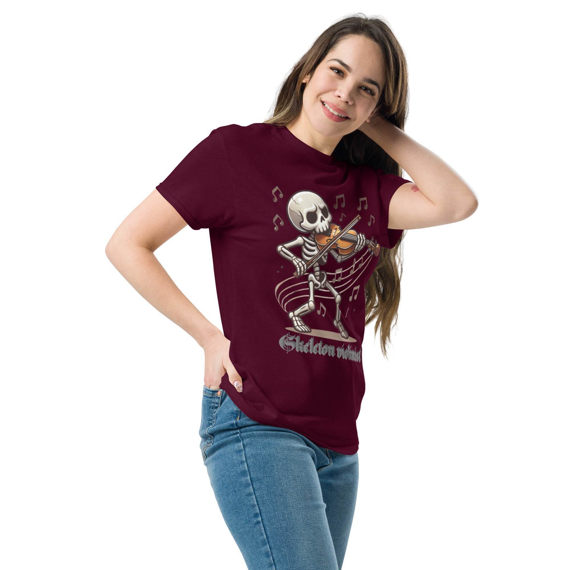 T-Shirt Unisex classic - Skeleton violinist - Stay Covered