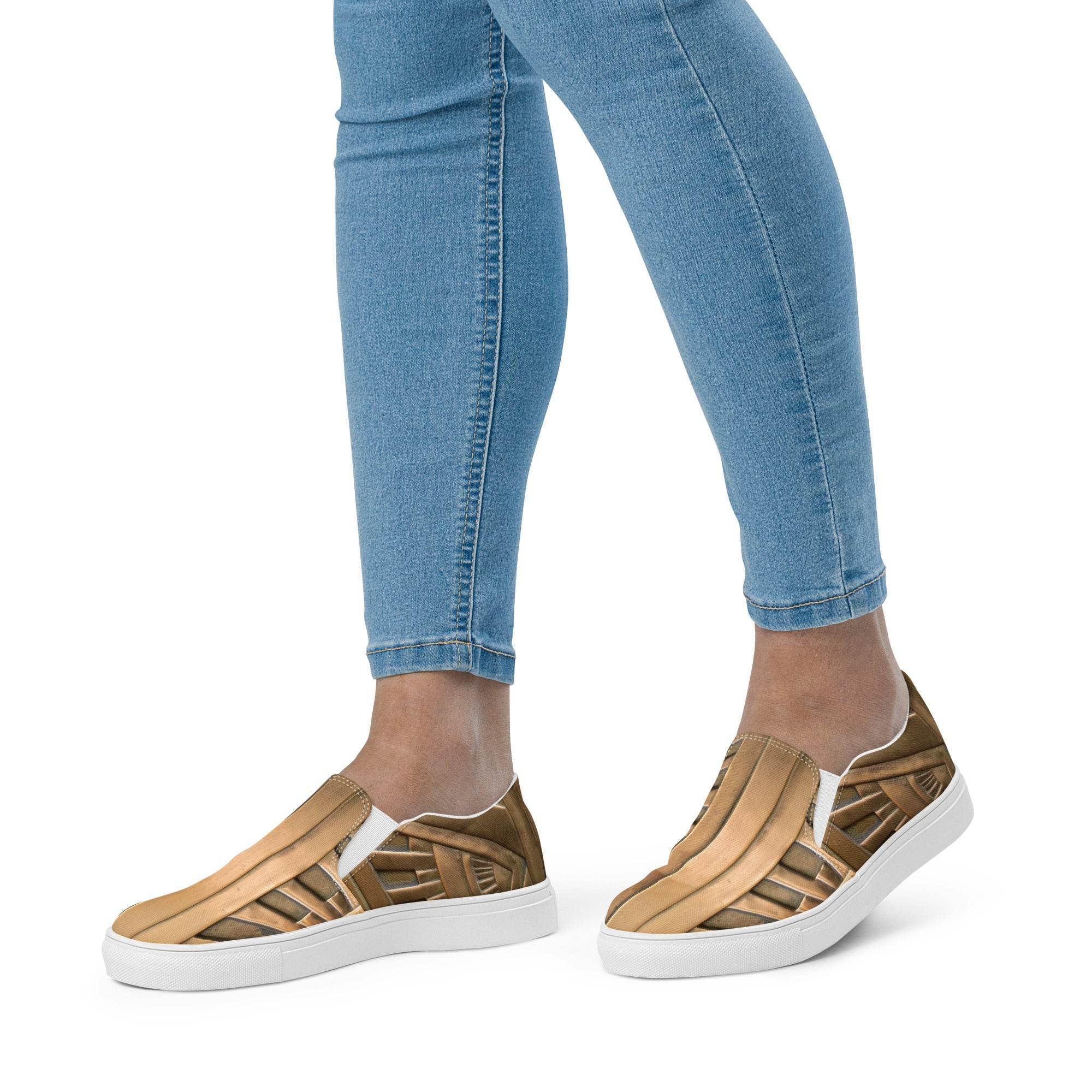Damenschuhe - Metallic Sneakers - Stay Covered